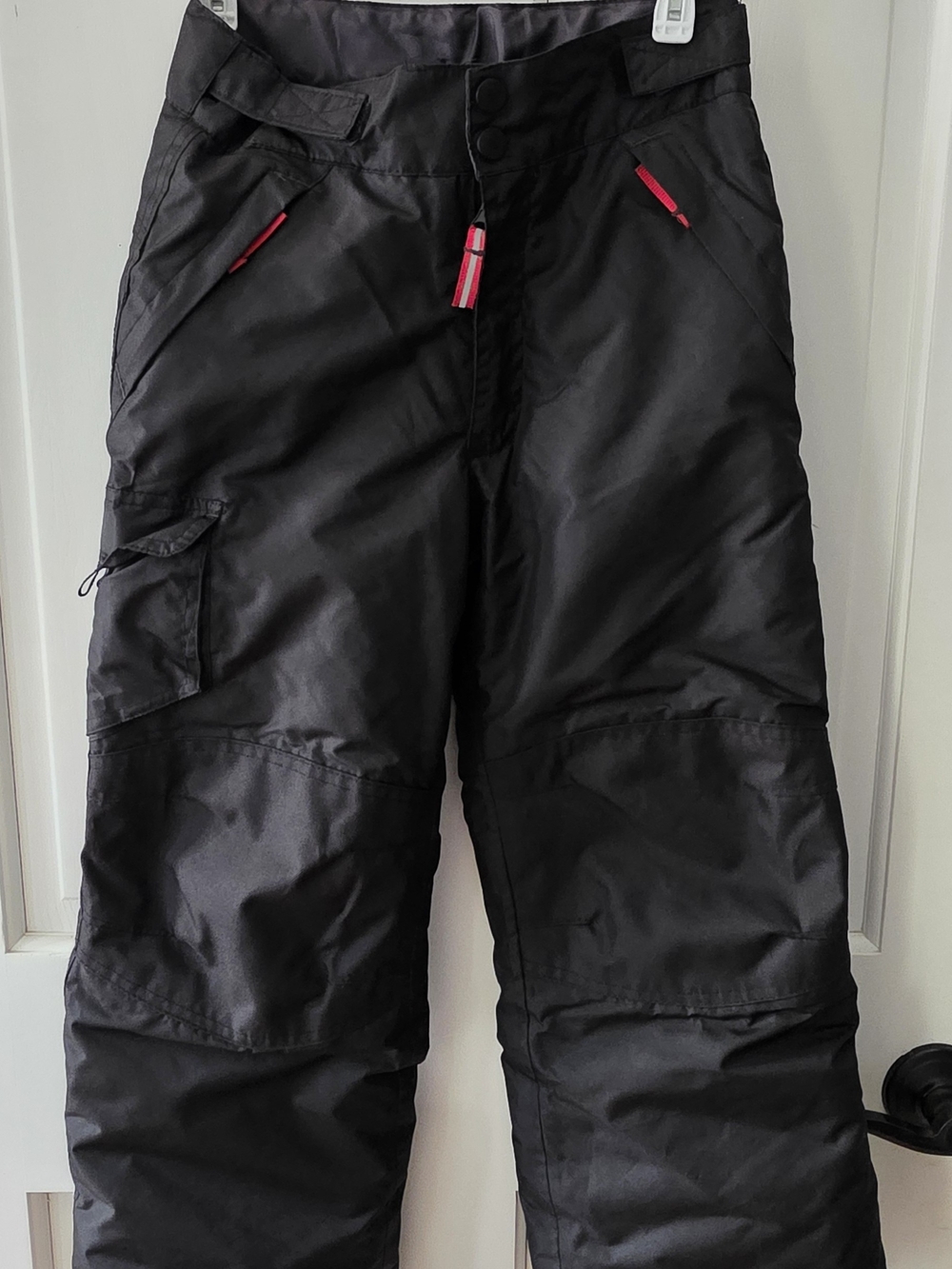 Champion Black Kids Snow Pants with Red Accent Zips